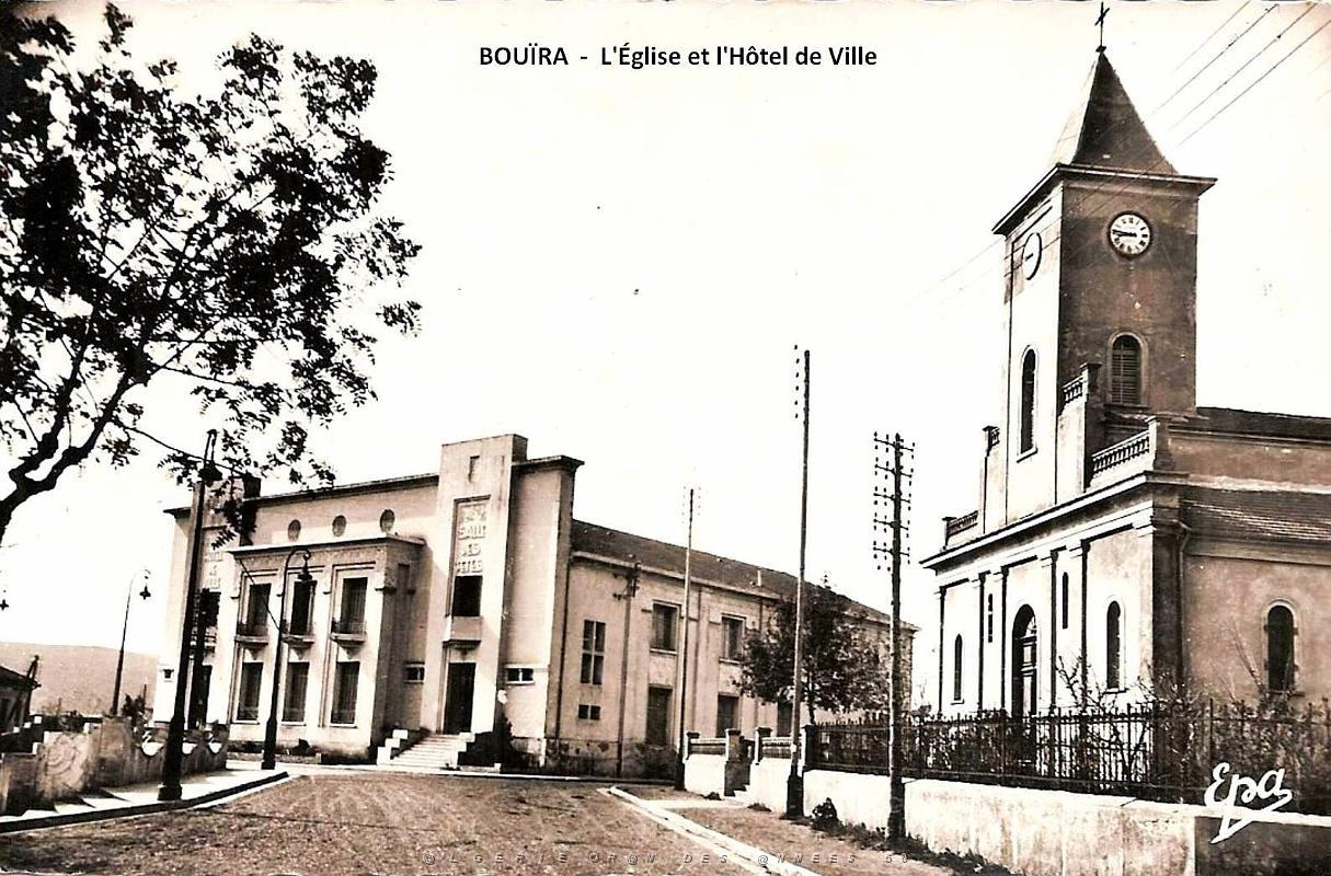 Bouira - L'Eglise et l'Hotel de Ville.jpg